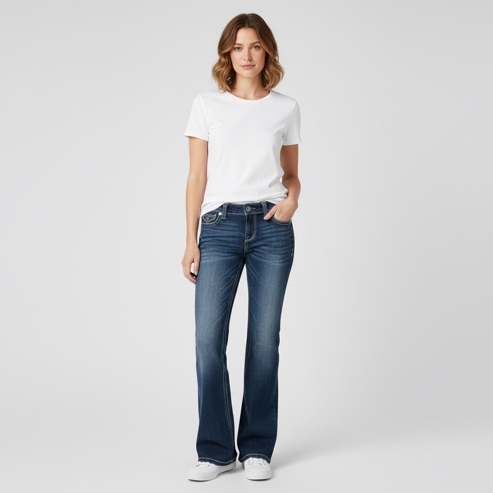 MEK Oaxaca Denim Jeans – Dark Wash | Slim Bootcut | Distressed